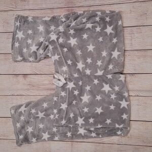 Star Print Fleece Pajama Pants, Size XL